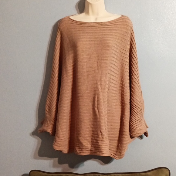 Plus Size Rib Knit Off Shoulder Batwing Sleeve Loose Fit Sweater, Women'… - Picture 8 of 17